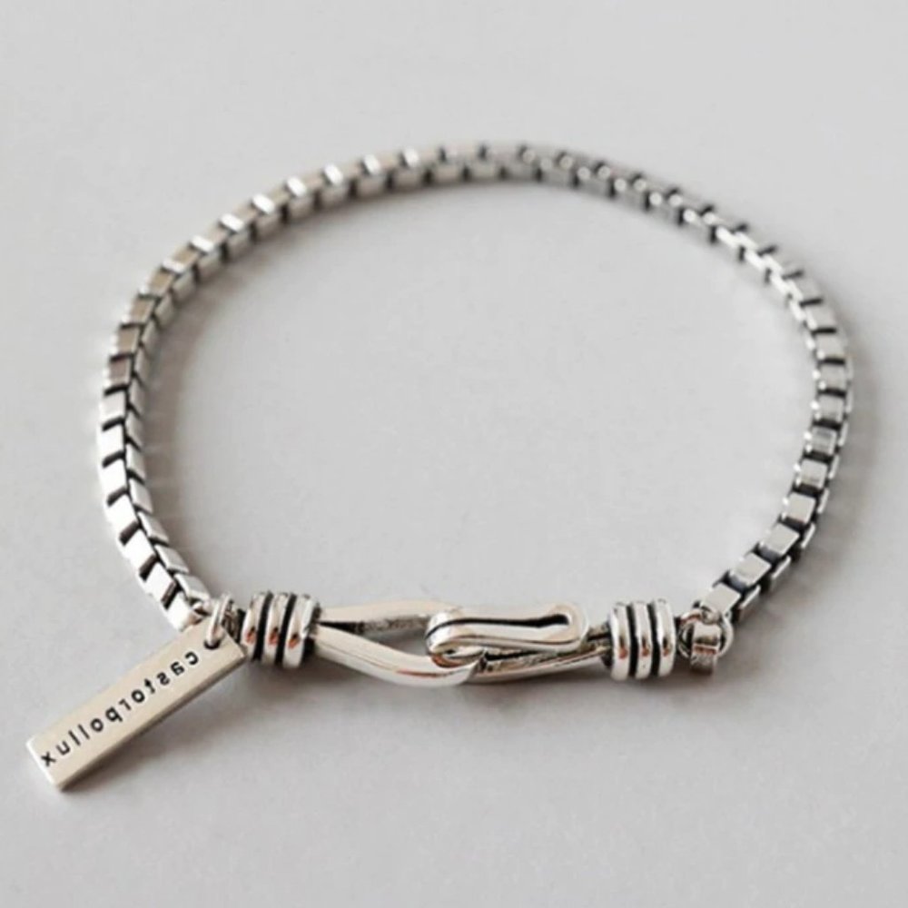 *NEW 925 Sterling Silver Vintage Chain Bracelet